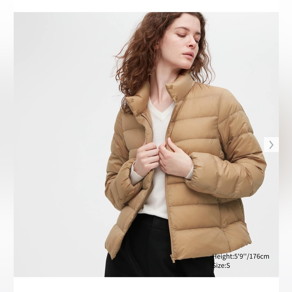 Uniqlo Ultralight Down Jacket Beige Women's Size Large
